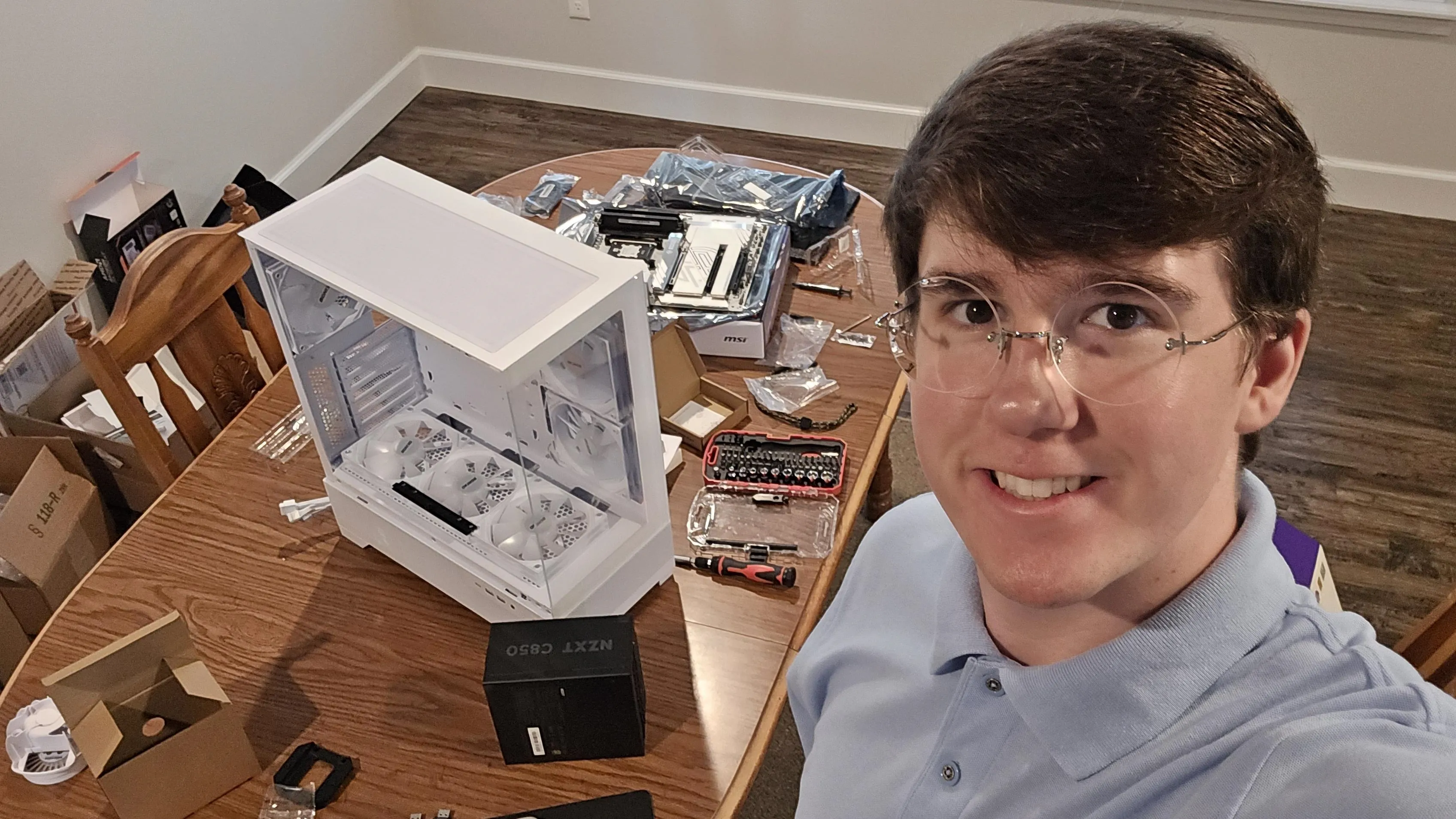 Portrait: smiling selfie